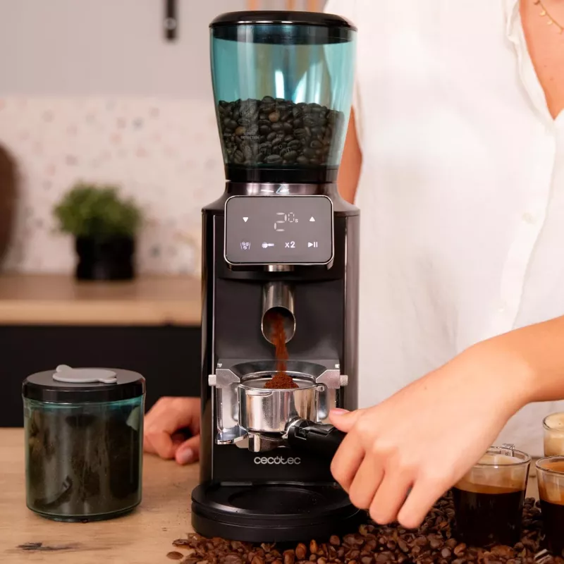Cecotec SteelMill Touch moinho de café elétrico de mós, 200 W, 300 g