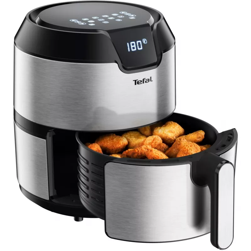 Fritadeira de ar quente Tefal Easy Fry EY401D Single 4,2 L Autónoma 1500 W preto, aço inoxidável