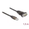 Adaptador DeLOCK USB 2.0 Type-A para série RS-232 D-Sub 9 pinos macho 1,5 m