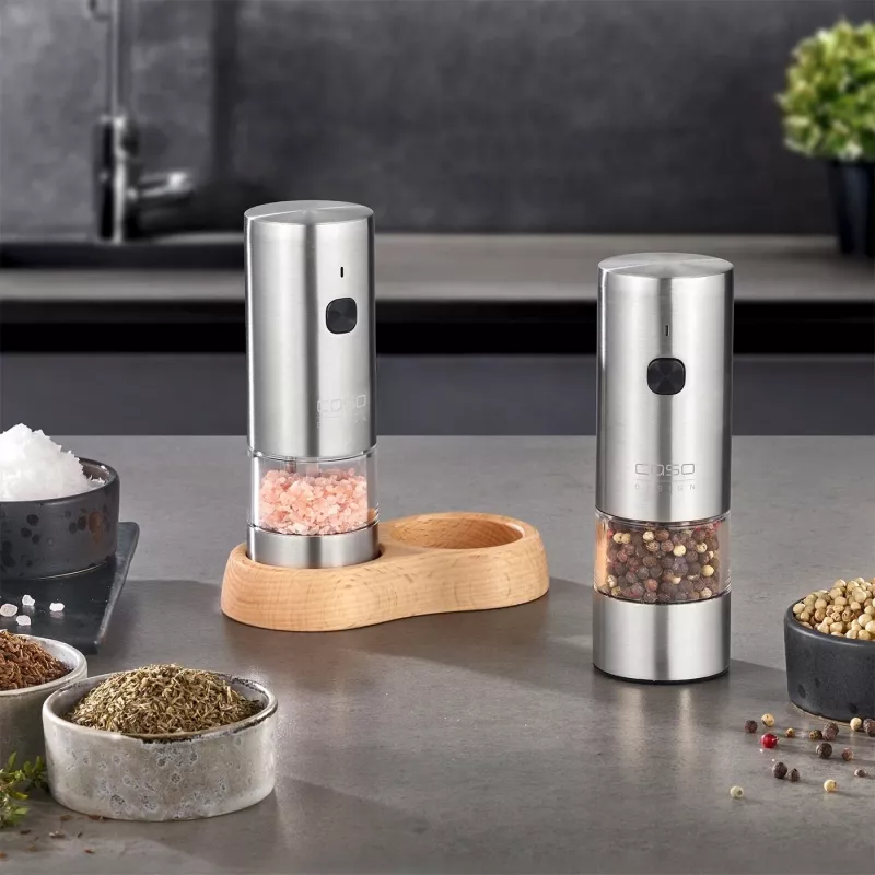 Caso Saleiro e pimenteiro | SpiceDuo | Elétrico | Material da caixa Aço inoxidável | Lítio