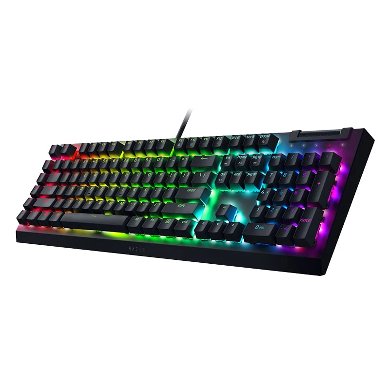 Razer BlackWidow V4 X Teclado mecânico para gaming, interruptores amarelos, layout US, com fio, preto