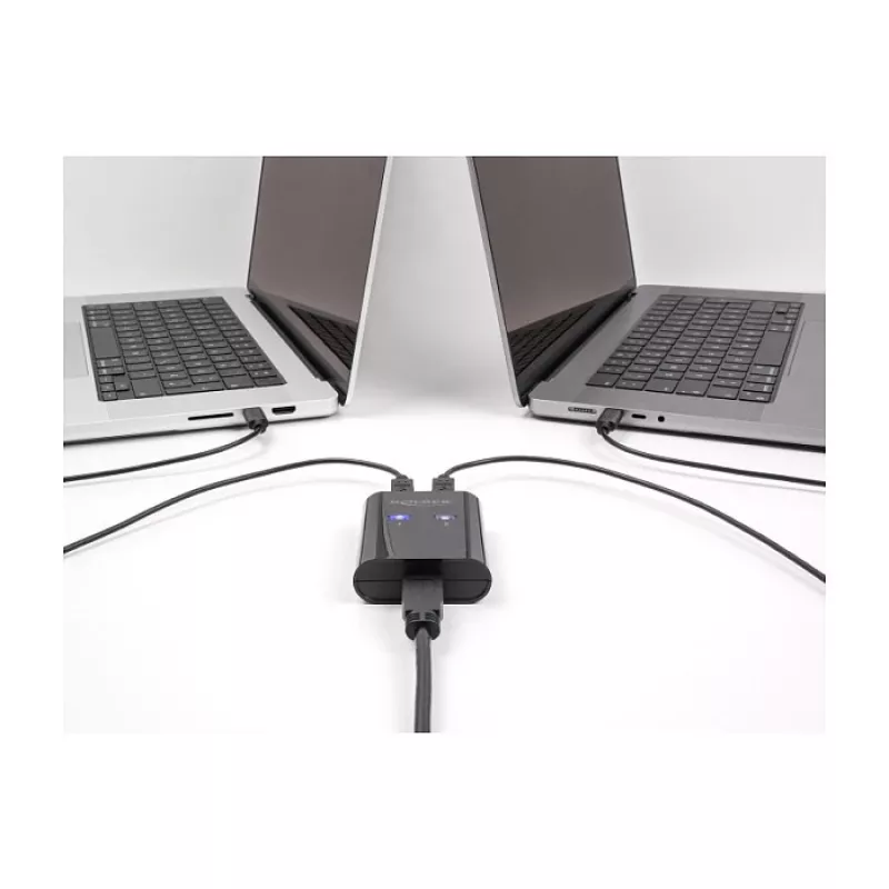 Comutador USB DeLOCK 2 PC para 1 dispositivo 5 Gbps preto