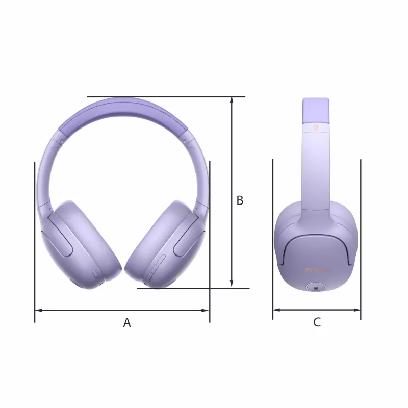 Auscultadores MANTA HDP1001PU Rytmo Elegance roxo over-ear com fios, modelo HDP1001PU