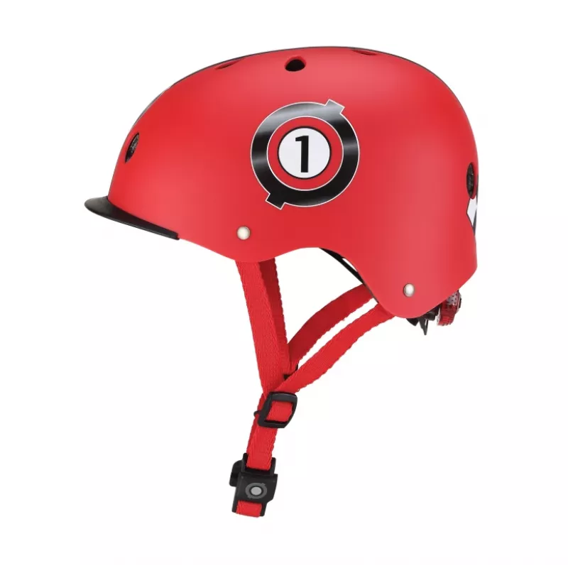 Capacete de proteção GLOBBER Elite Lights XS/S 48–53 cm vermelho