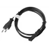 Cabo de alimentação Lanberg CA-C7CA-10CC-0018-BK preto 1,8 m ficha C7 CEE7/16