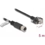 Cabo de rede DeLOCK M12 D-codificado 4 pinos conector fêmea para ficha RJ45 Cat5e 5 m preto
