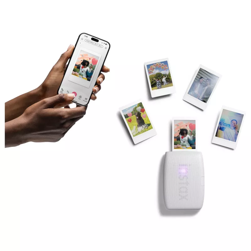 Impressora fotográfica Fujifilm Instax Mini Link 3 branca Bluetooth impressora instantânea portátil para fotografias de smartphone