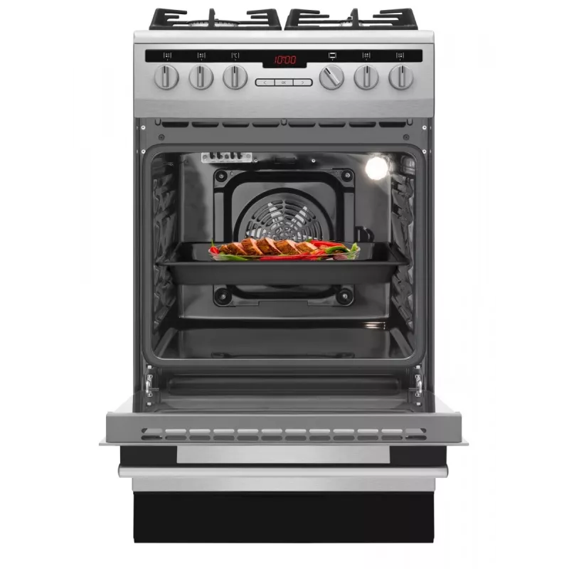Placa de cozinha AMICA 57GcES3.33HZpTaA(Xx) PIZZA, 3 zonas de cozinha, controlo tátil, classe de eficiência energética A