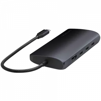 Adaptador multiporta Satechi USB-C ST-P8KED — 6 portas, suporta resolução 8K