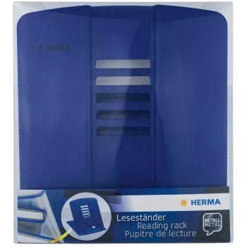 Suporte para livros HERMA 19962 azul metal