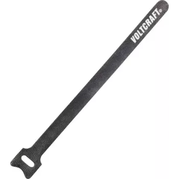 VOLTCRAFT Abraçadeira de velcro para cabos 200mm (C x L) 200 mm x 12 mm Cinzento-escuro 10 unid. (VC-10547725)