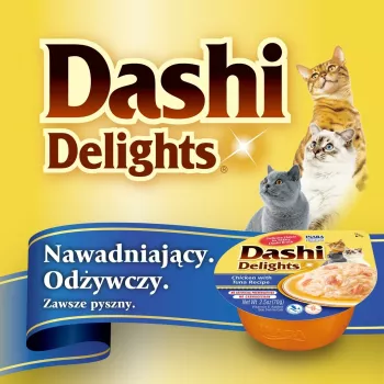 INABA Dashi Delights frango em caldo - snack para gatos - 70 g