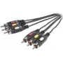Cabo de ligação AV RCA composite SpeaKa Professional [3x ficha RCA - 3x ficha RCA] 2 m preto (SP-7869864)