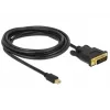 Adaptador de cabo de vídeo DeLOCK 83990 Mini DisplayPort para DVI-D 3m