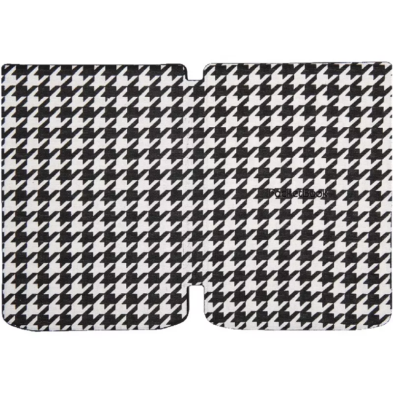 Capa tipo carteira para leitor de e-books de 6 polegadas PocketBook Shell — preta/branca, 112 × 160 × 12,5 mm
