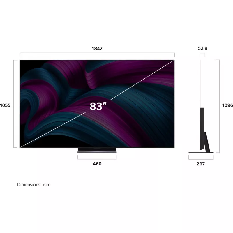 LG OLED evo AI OLED83C5ELA 2,11 m (83 polegadas) 4K Ultra HD Smart-TV Wi-Fi preto