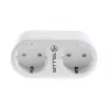 Tomada dupla Tellur WiFi AC, medição de consumo de energia, 16A, 2400W