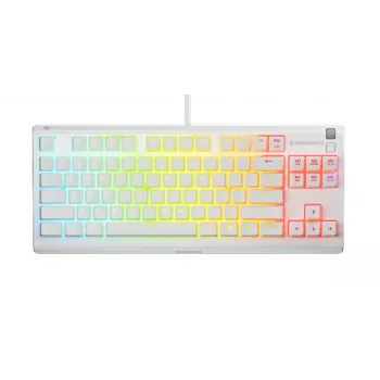 Teclado SteelSeries Apex 3 TKL US, branco