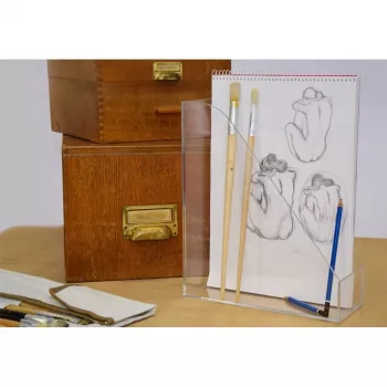 MAUL porta-revistas em acrílico A4, transparente, espessura: 3,8 mm dimensões: (L)98 x (P)263 x (A)307 mm (19510-05)