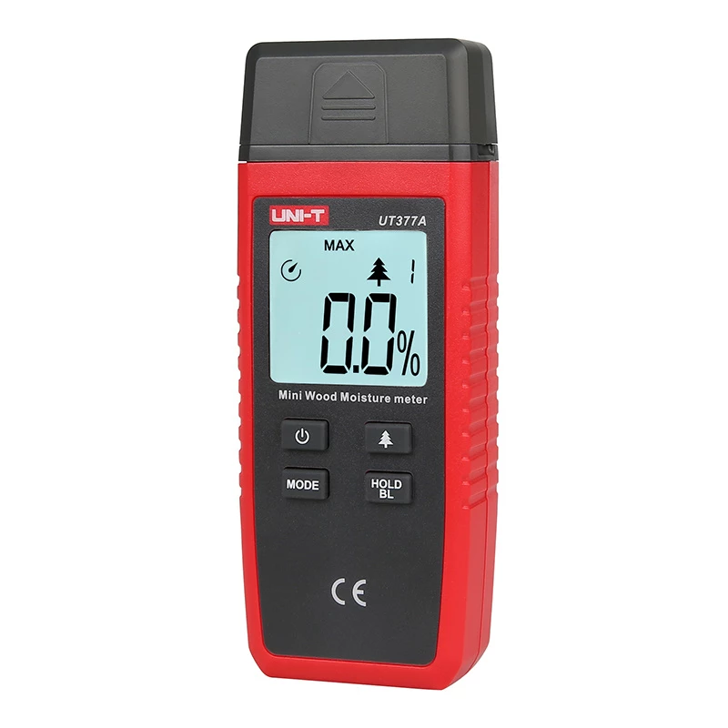 Medidor de humidade UNI-T UT377A para madeira e materiais de construção, medidor de humidade manual compacto