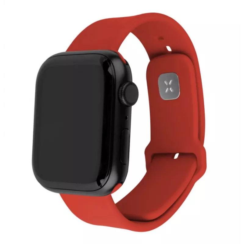 Fixed | Conjunto Sporty Strap para Apple Watch 42/44/45 mm | 170-235 mm | Vermelho | Silicone