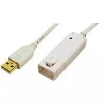Cabo de extensão USB 2.0 LogiLink, comprimento: 12,0 m, ficha USB-A para conector fêmea USB-A, extensão para (UA0092)