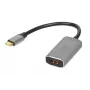 Cabo adaptador IBOX USB-C para HDMI, modelo IACFAK, USB-C (macho) para HDMI (fêmea), 4K 60 Hz, fichas retas, prateado