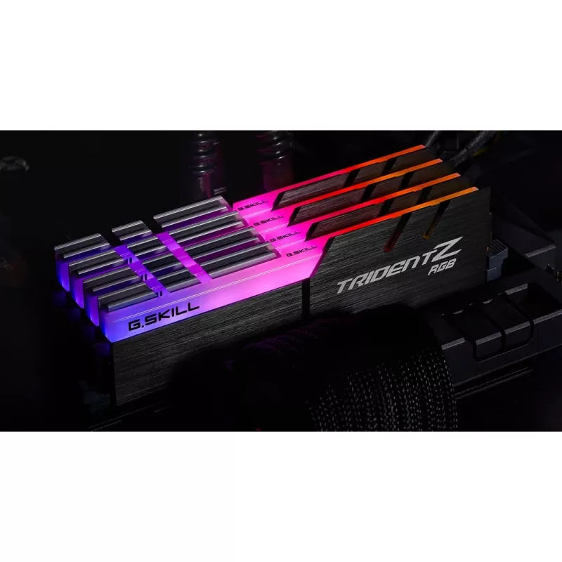 DIMM 32 GB DDR4-3600 (4x 8 GB) Quad-Kit, memória preta, F4-3600C16Q-32GTZRC, Trident Z RGB, INTEL XMP