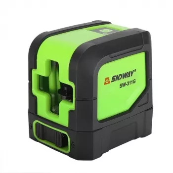 Nível laser de linhas cruzadas SNDWAY SW-311G – mini 20 m feixe verde, autonivelante