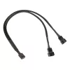 Cabo em Y para ventoinha PWM Kolink 1-para-2, 35 cm, preto, revestido, modelo PGW-AC-KOL-111