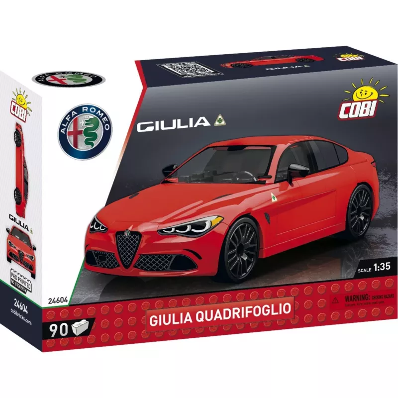 Kit COBI Giulia Quadrifoglio 90 peças a partir de 6 anos
