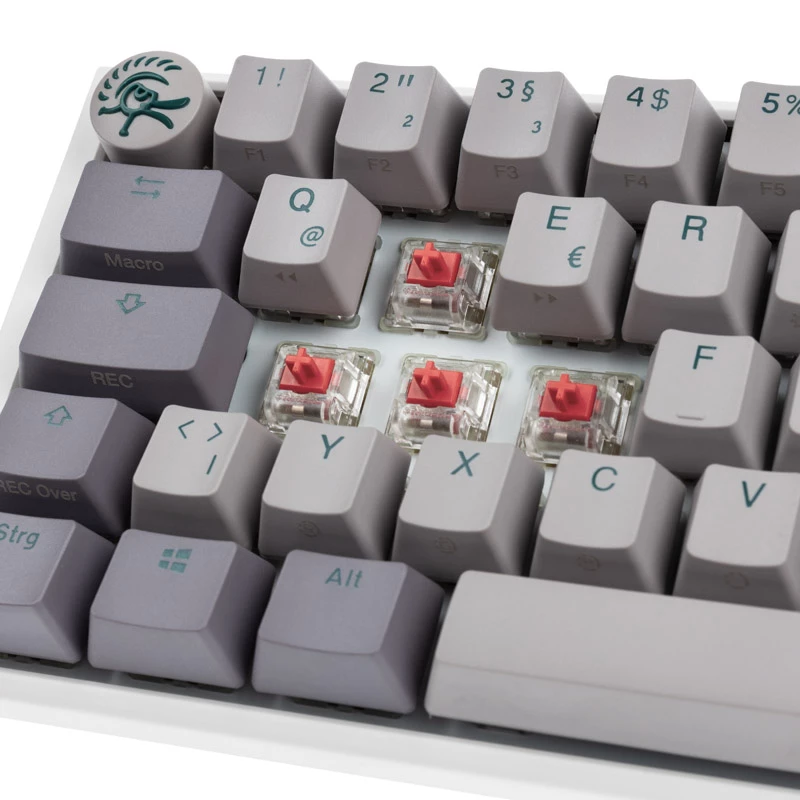 Teclado gaming Ducky One 3 Cinzento Névoa Mini, LED RGB - MX-Silent-Red