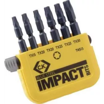 Conjunto de bits C.K. 6 peças TORX Torsion Control Technologie (T4513)