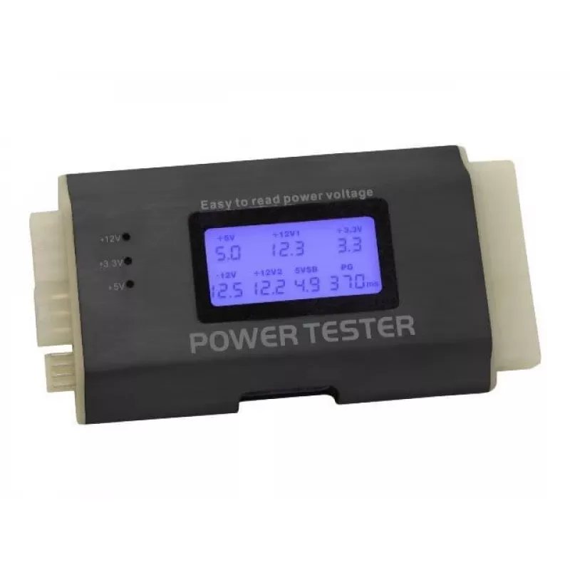 DeLOCK 18159 testador de fontes de alimentação III para ATX/BTX/ITX, preto/branco