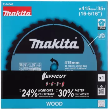 Lâmina de serra Makita E-24848 EFFICUT para serra circular manual a bateria HS013G, largura de corte 2,30 (E-24848)