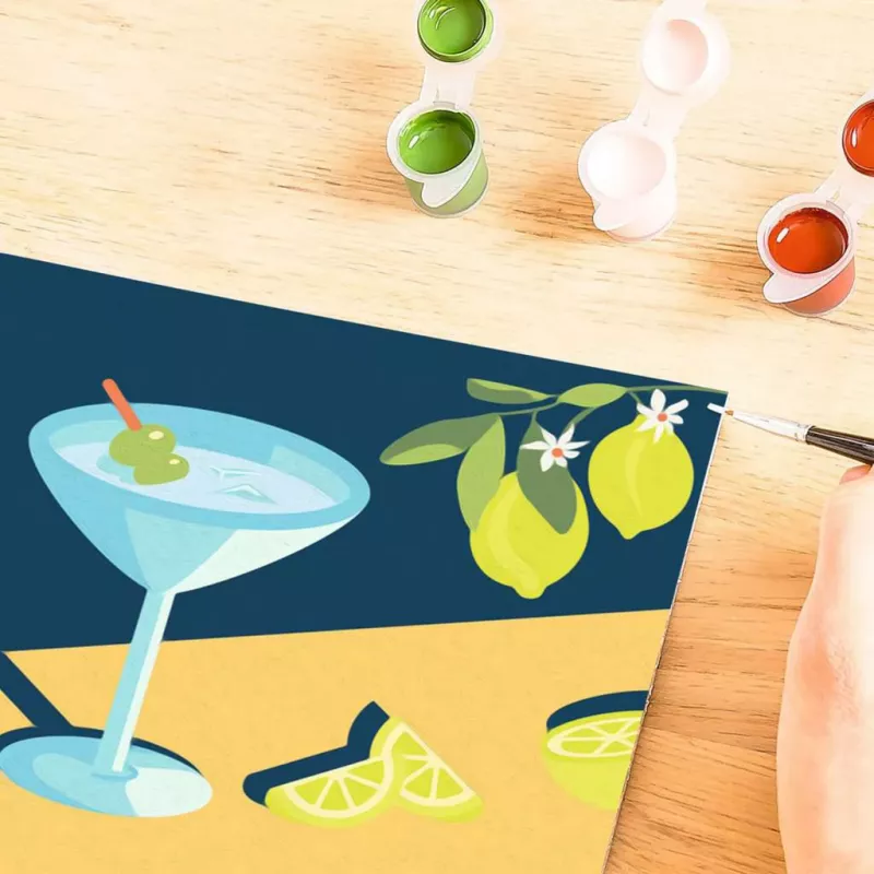 Conjunto de pintura Ravensburger CreArt Mocktail Lemon – conjunto de pintar por números