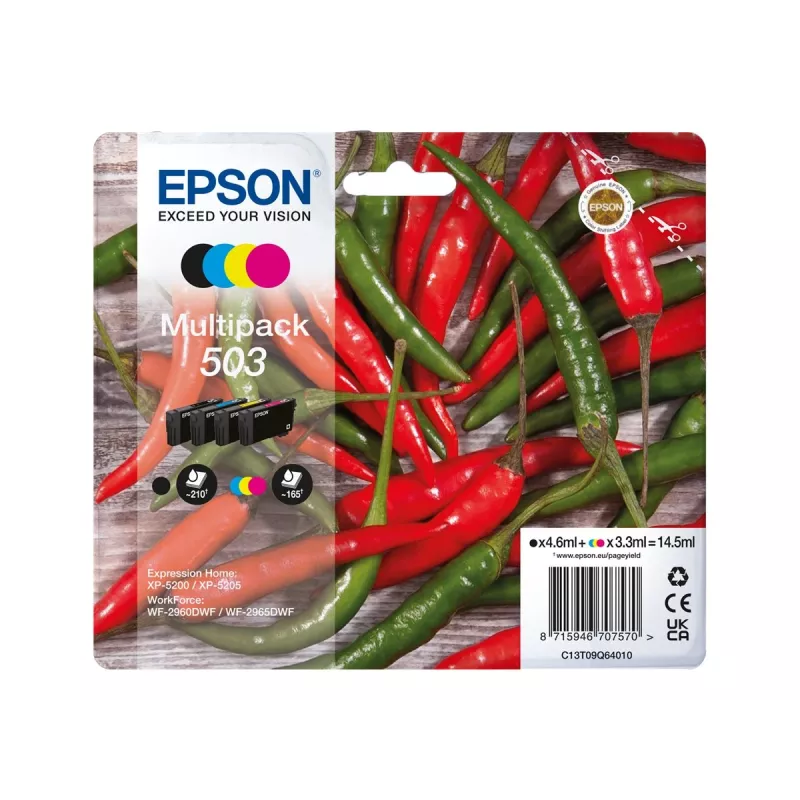Epson 503 Tinteiro 4 unid. Original Rendimento Standard Preto, Ciano, Magenta, Amarelo