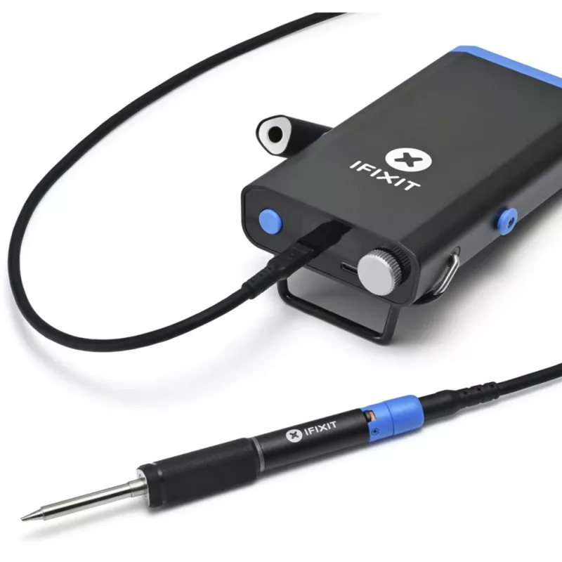 Fixhub Power Series estação de soldadura portátil, ferro de soldar preto/azul, 100 watts, USB-C, powerstation