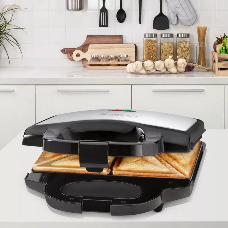 Clatronic ST 3778 Máquina de sandes 750 W preto, aço inoxidável