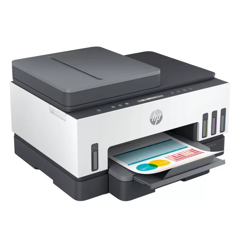 Impressora multifunções HP Smart Tank 750, depósito de tinta, cor, Wi-Fi, Smart App, duplex, ADF, alimentador automático de documentos