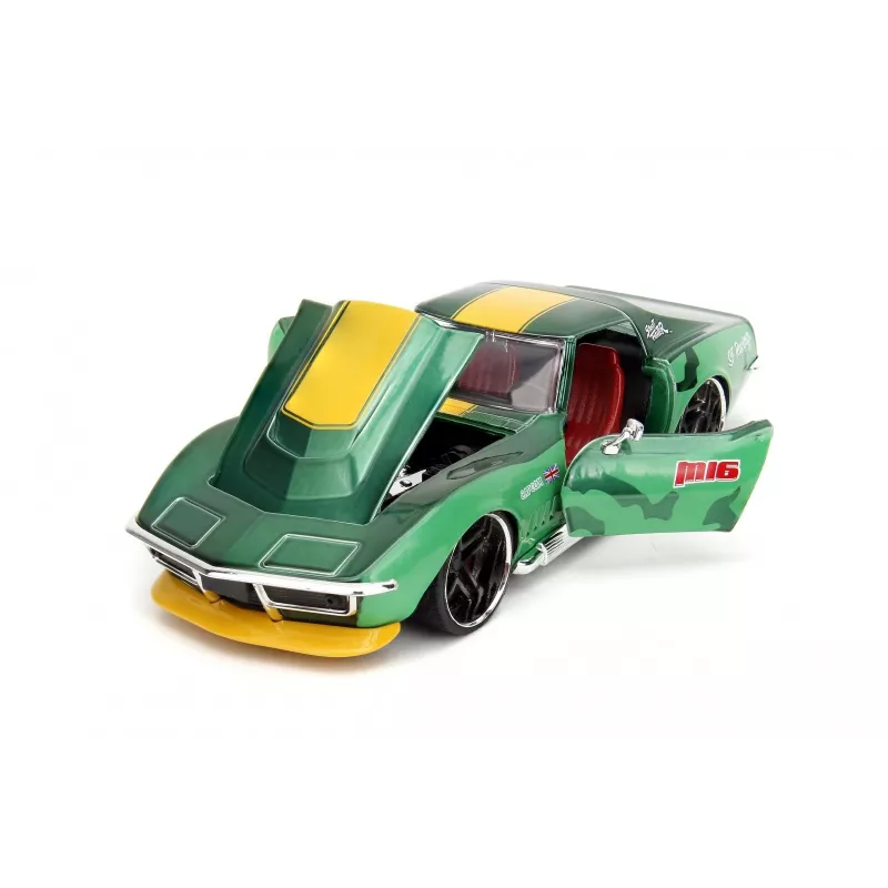 Carro Jada Toys Street Fighter 1969 Chevrolet 1:24 metal verde