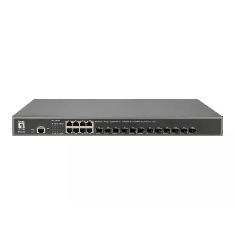 LevelOne GTL-2091 Managed L3 Gigabit Ethernet (10/100/1000) cinzento