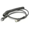 Cabo USB Honeywell, cabo espiral, comprimento: 2,9 m, cor: preto, para Voyager/Fusion/Focus (53-53235-N-3)