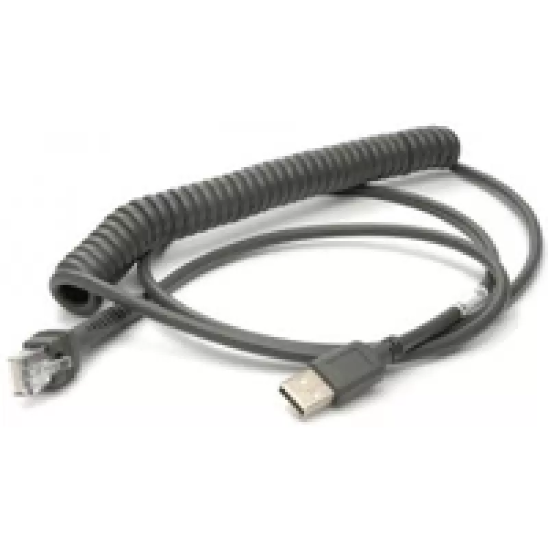 Cabo USB Honeywell, cabo espiral, comprimento: 2,9 m, cor: preto, para Voyager/Fusion/Focus (53-53235-N-3)