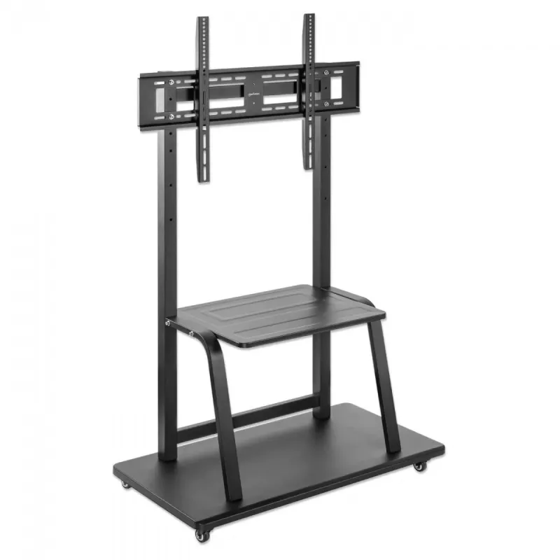 Suporte com rodas MANHATTAN para 1 ecrã, 37–100 polegadas, preto, VESA 200x200–800x600, máx. 150 kg