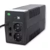 UPS Qoltec Monolith (fonte de alimentação ininterrupta) Dupla conversão (Online) 0,45 kVA 240 W 2 tomadas