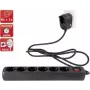 Extensão de energia REV 0012692514 2 m 7 tomadas AC interior preto