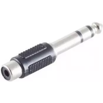 Conector de cabo shiverpeaks BS57074 6,3 mm preto - aço inoxidável (BS57074)