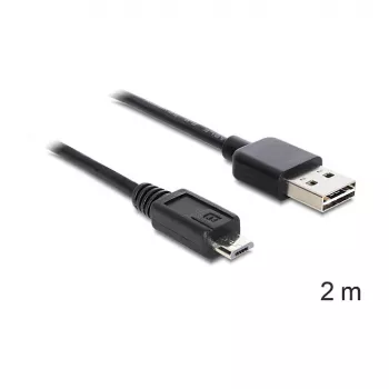 Cabo USB DeLOCK EASY-USB 2.0-A Micro-B 2m
