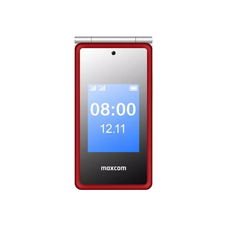 Maxcom MM835L telemóvel de abrir 4G, Dual SIM, 3,5 polegadas (8,89 cm), USB-C, vermelho